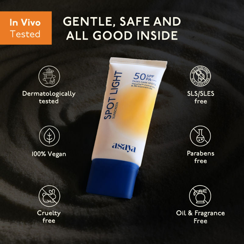 In-Vivo Tested Spot Light Depigmenting Sunscreen SPF 50 PA++++ No White Cast