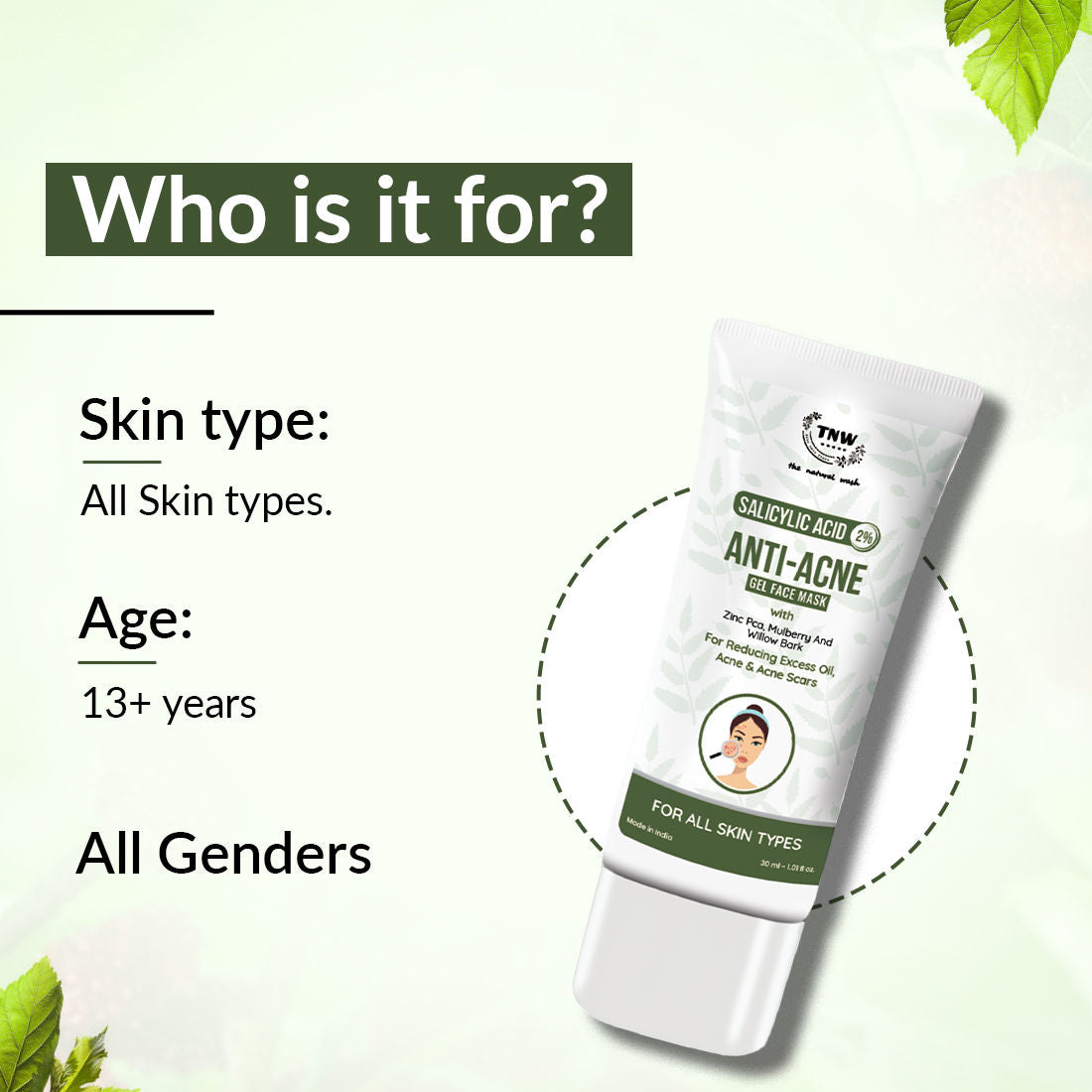 2% Salicylic Acid Anti-Acne Gel Face Mask