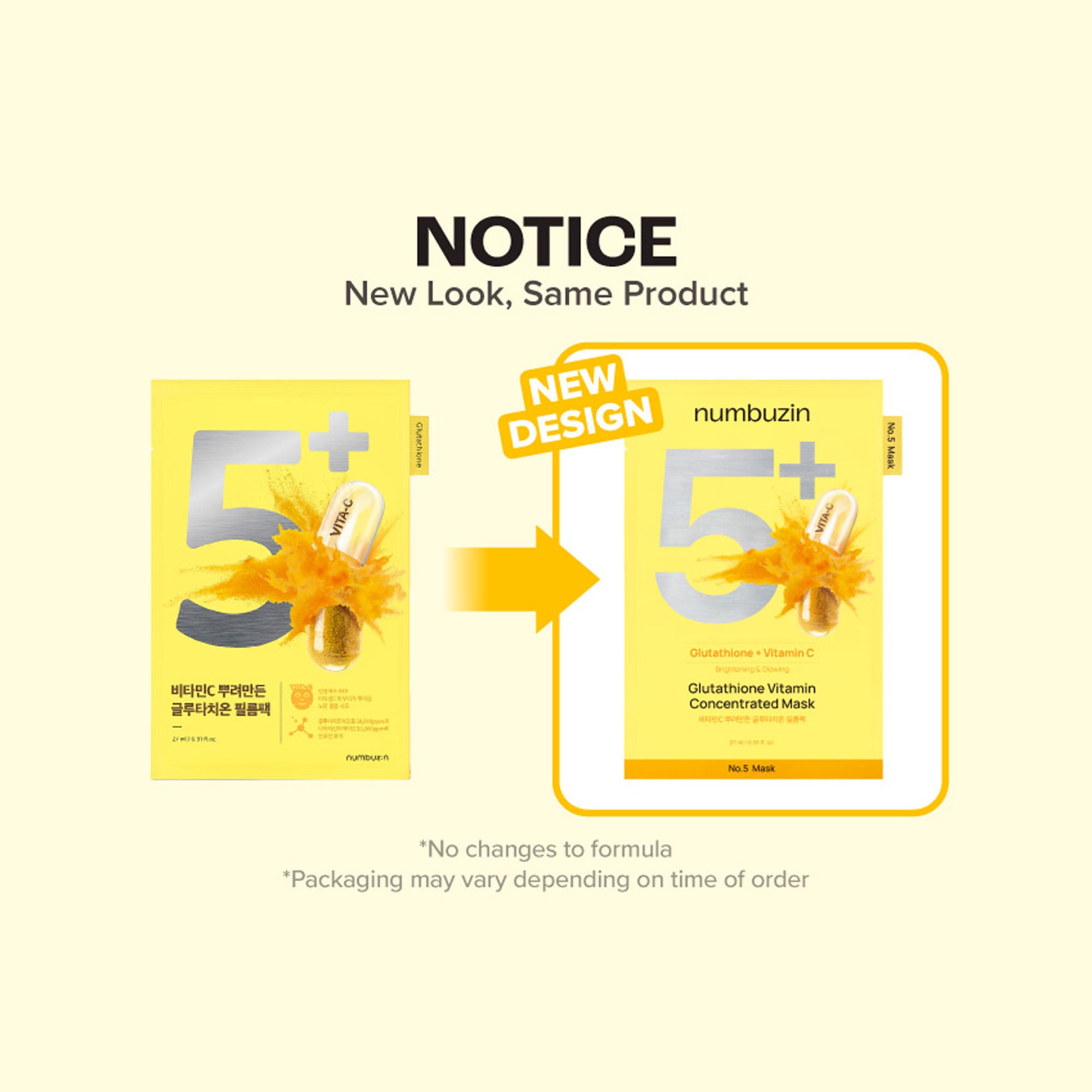 No.5+ Glutathione Vitamin Concentrated Mask