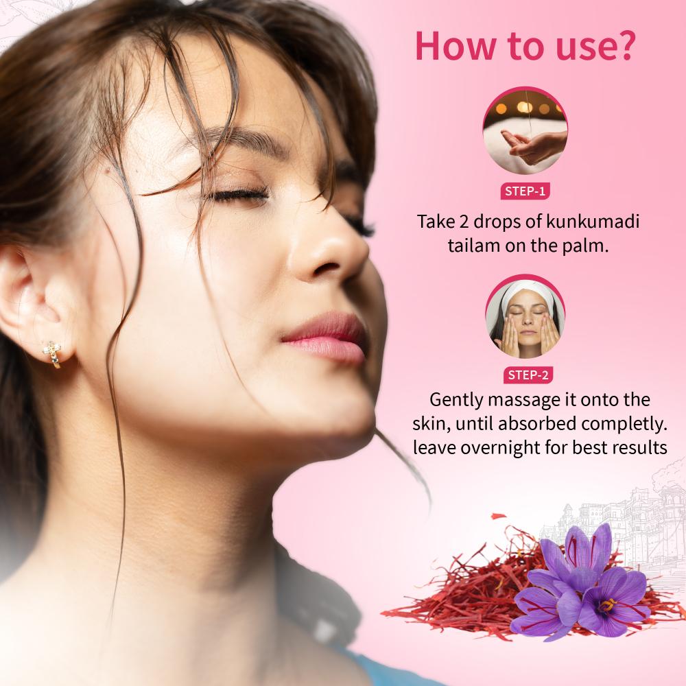 Kunkumadi Taila with Kashmiri Saffron & 20 Herbs to Rejuvenate Skin, Restore Glow & Improve Texture