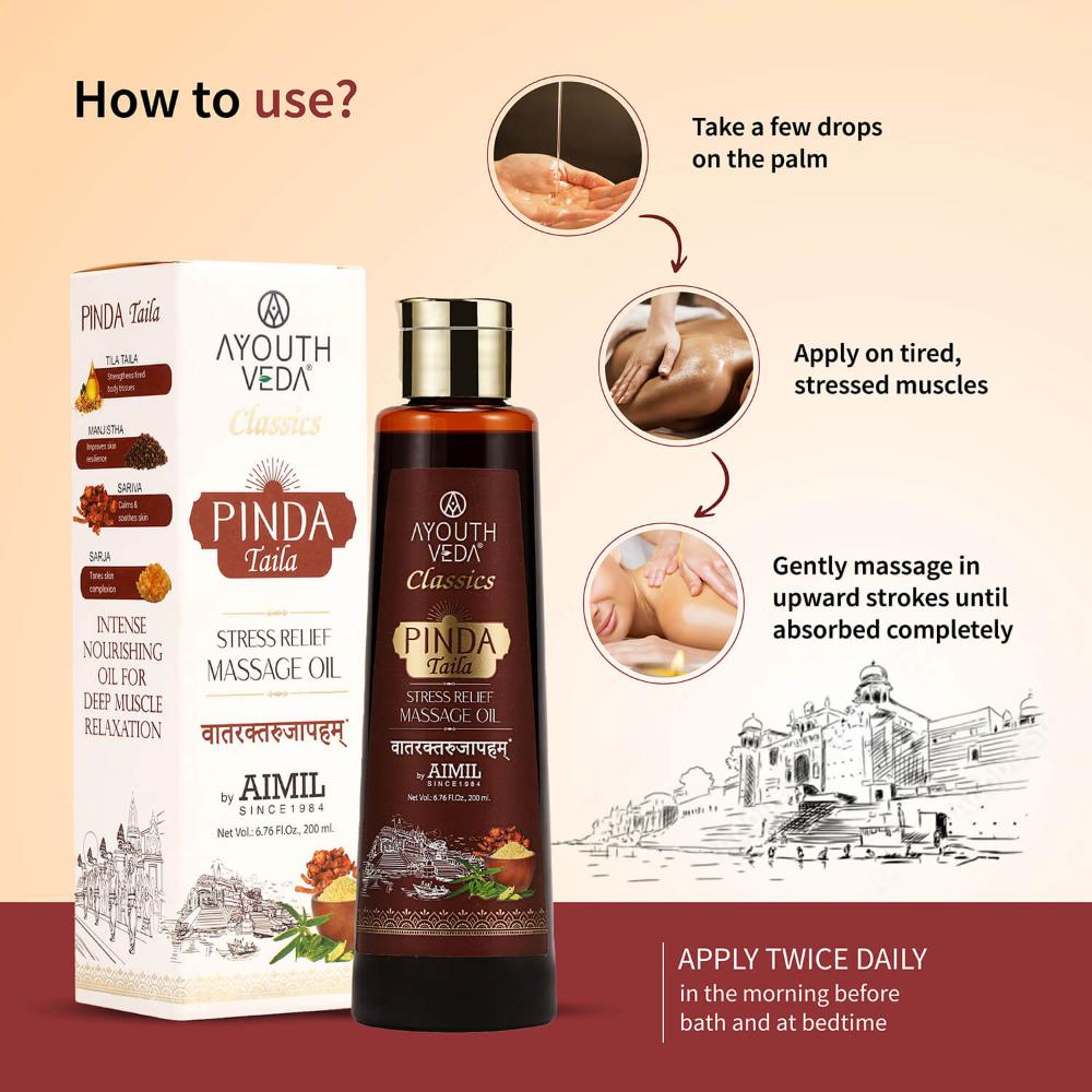 Pinda Taila Stress Relief Herbal Massage Oil Heals Damaged Tissue