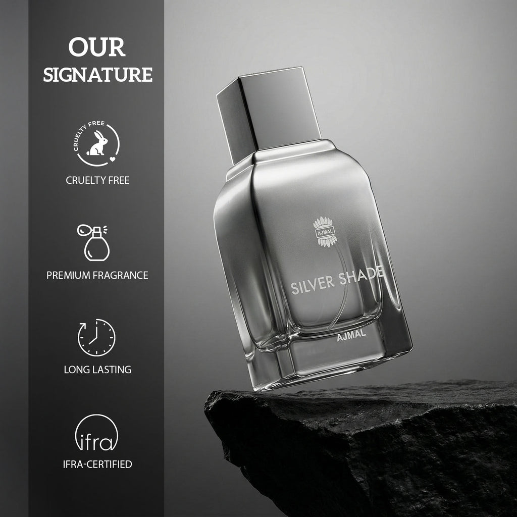 Silver Shade Long Lasting Perfume For Men Fresh Citrus Woody Musk Elegant Fragrance