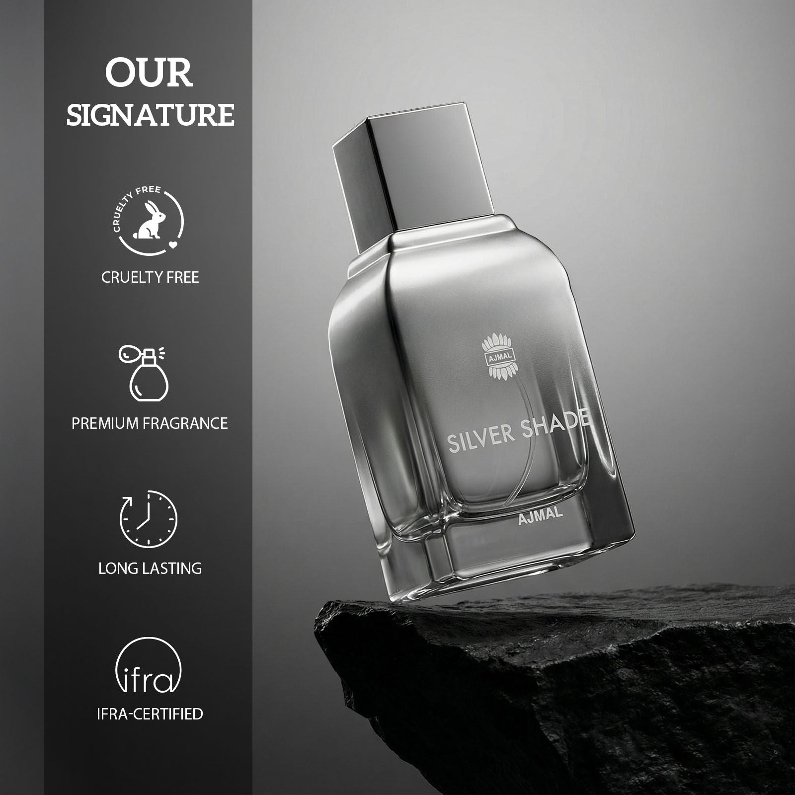 Silver Shade Long Lasting Perfume For Men Fresh Citrus Woody Musk Elegant Fragrance