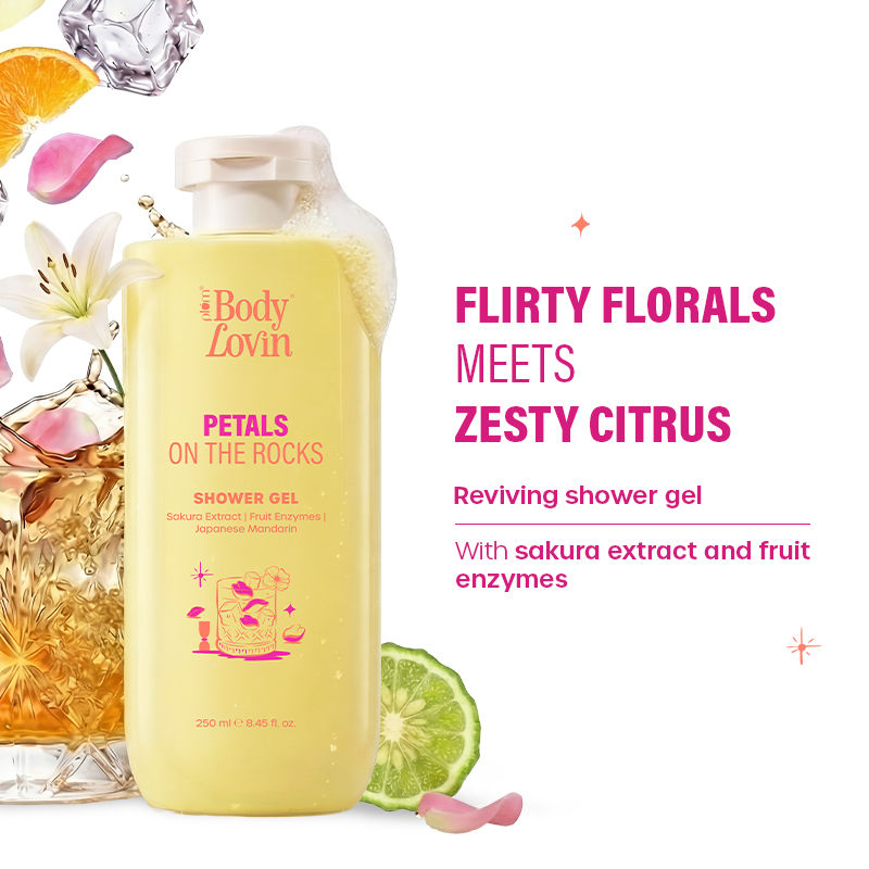 BodyLovin’ Petals On The Rocks Shower Gel, Renewing & Reviving, Citrus Floral Fragrance
