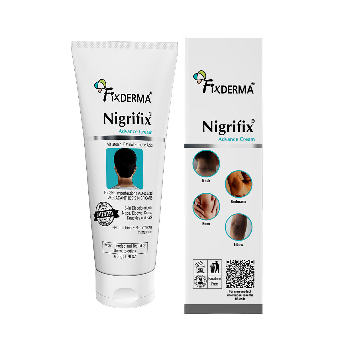 Nigrifix Advance Cream for Acanthosis Nigricans with Melatonin, Dermatologist Tested