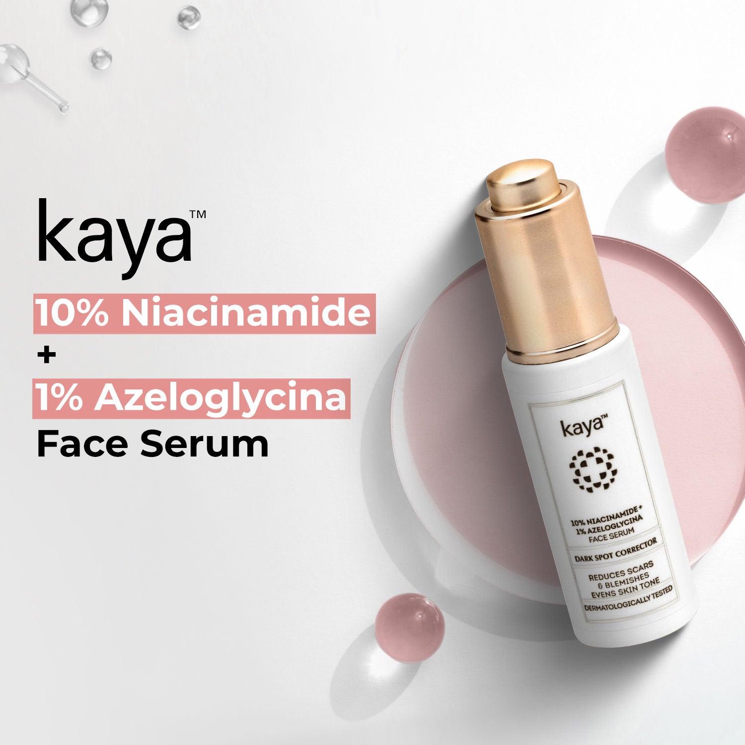 10% Niacinamide + 1% Azeloglycina Face Serum, Dark Spot Corrector, Fights Acne, All Skin Type
