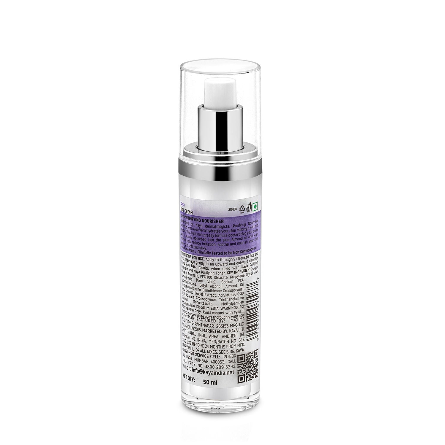 Acne Care Purifying Nourisher, Gentle/light/non-greasy daily Moisturizer for oily & pimple prone skin, 50 ml