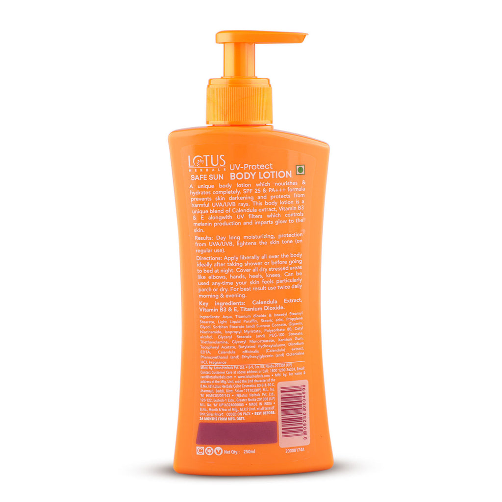 Safe Sun UV Protect Body Lotion, SPF 25 PA+++ Nourishing Whitening Milk