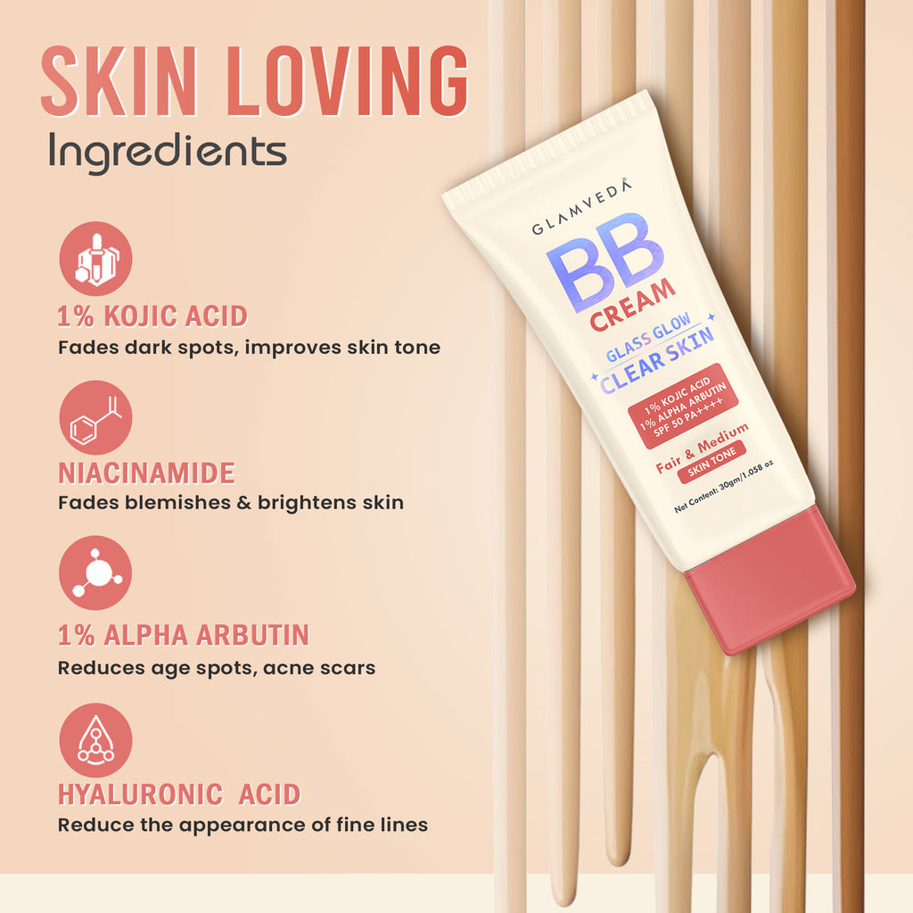 BB Cream Glass Glow Clear Skin SPF 50 PA++++ - Dark