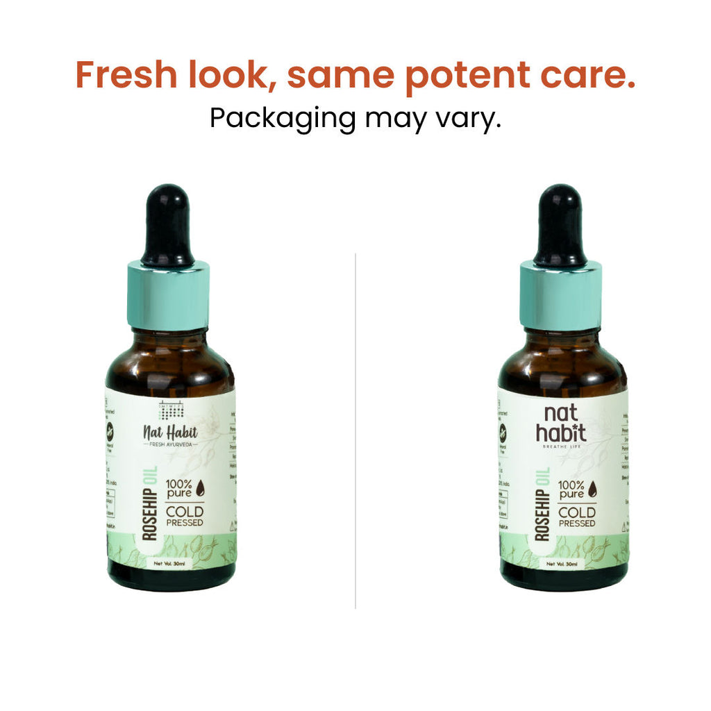 100% Pure Rosehip Seed Oil For Face Aging Skin, Minimises Wrinkles And Fades Acne Scars