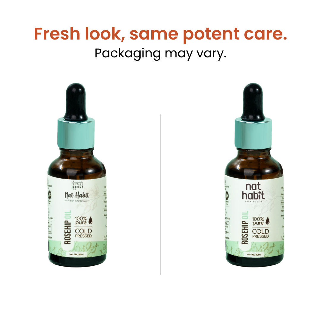 100% Pure Rosehip Seed Oil For Face Aging Skin, Minimises Wrinkles And Fades Acne Scars
