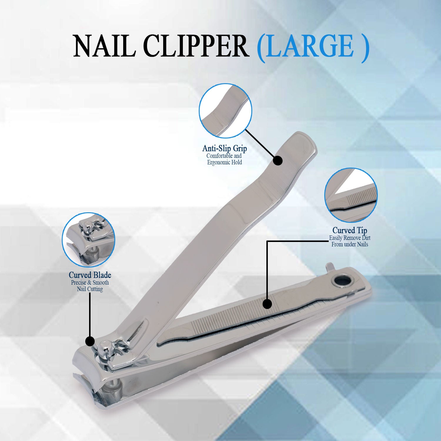 Large Nail Cutter for Thick Nails,Sharp Stainless Steel Clipper (Design & Color May Vary)