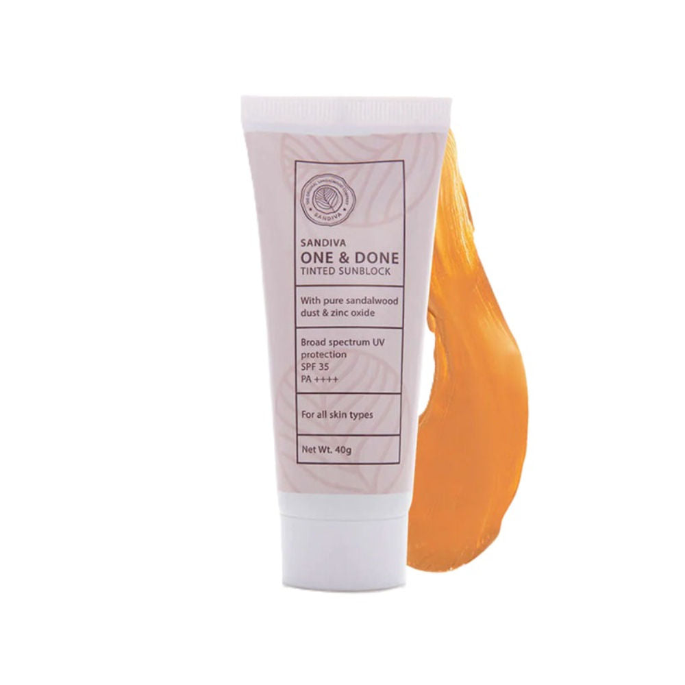 One & Done Tinted Sunscreen With Zinc Oxide, SPF 35 PA++++, No White Cast - Tint No. 22