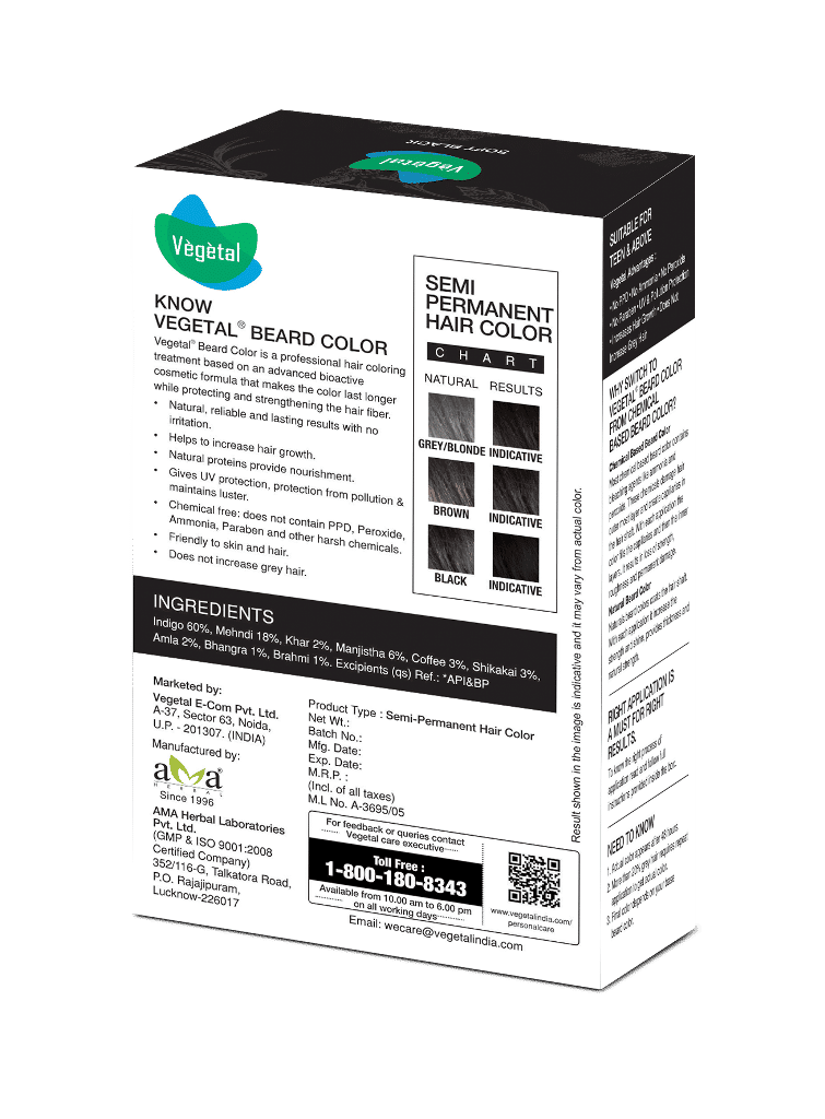 Safe Color For Beard - Soft Black