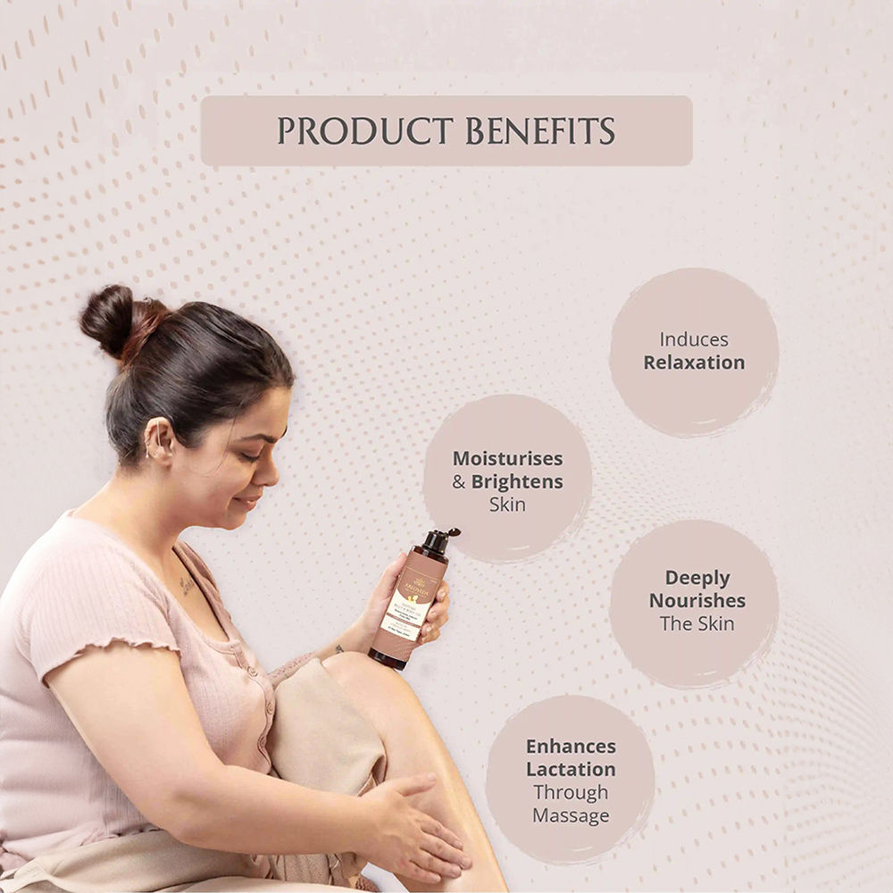 Post Natal Massage Oil For Moms To Relax, Nourish & Brighten Skin, Non-Greasy