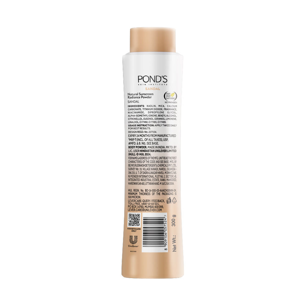 Sandal Radiance Talcum Powder Natural Sunscreen