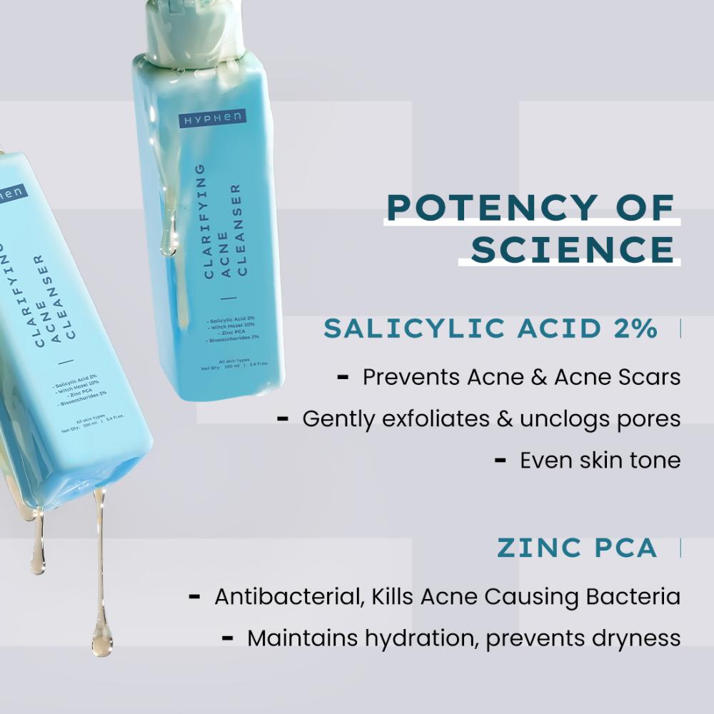 Clarifying Acne Cleanser With 2% Salicylic Acid, Anti-Acne Face Wash For Oil Control