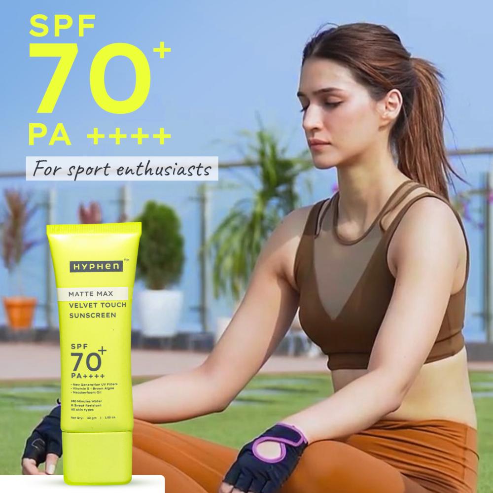Matte Max Velvet Touch Sunscreen SPF70+PA++++ Sweat & Water Resistant 12hr UV Protection