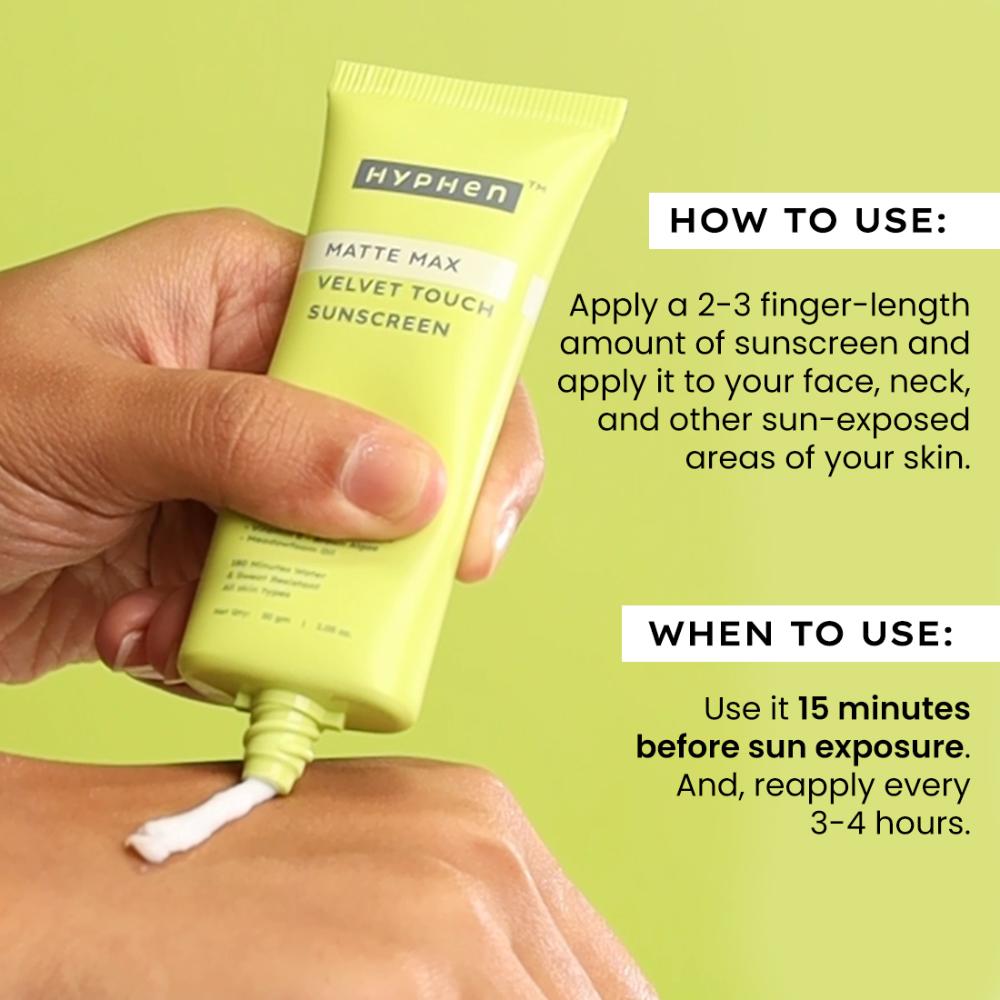 Matte Max Velvet Touch Sunscreen SPF70+PA++++ Sweat & Water Resistant 12hr UV Protection