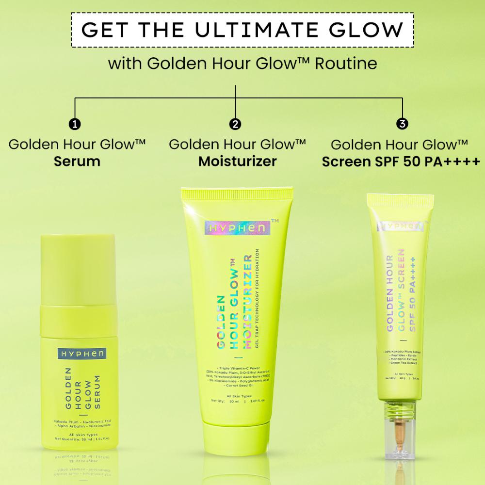 Golden Hour Glow Sunscreen SPF 50 PA++++ for Dewy & Bright Skin High UVA/B Protection