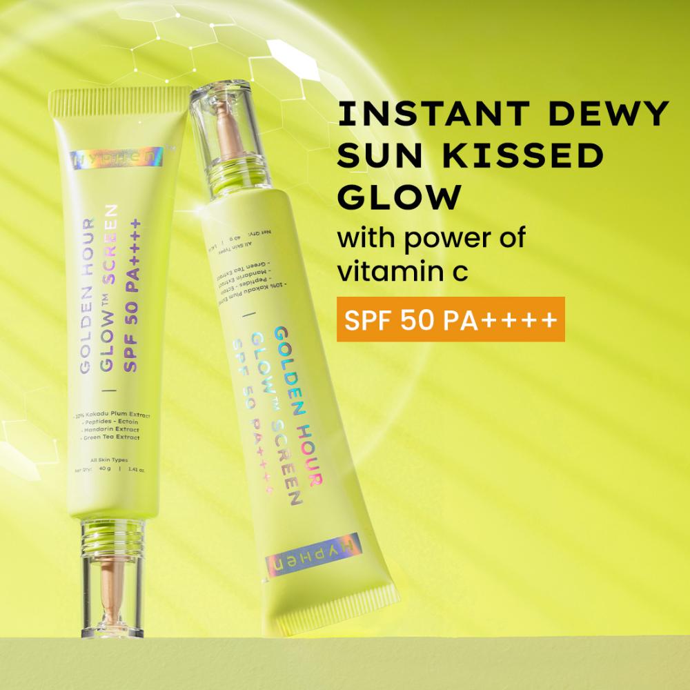 Golden Hour Glow Sunscreen SPF 50 PA++++ for Dewy & Bright Skin High UVA/B Protection
