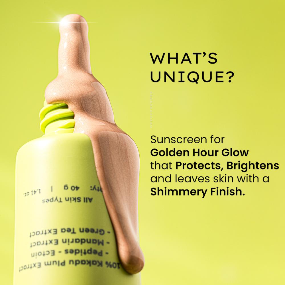 Golden Hour Glow Sunscreen SPF 50 PA++++ for Dewy & Bright Skin High UVA/B Protection