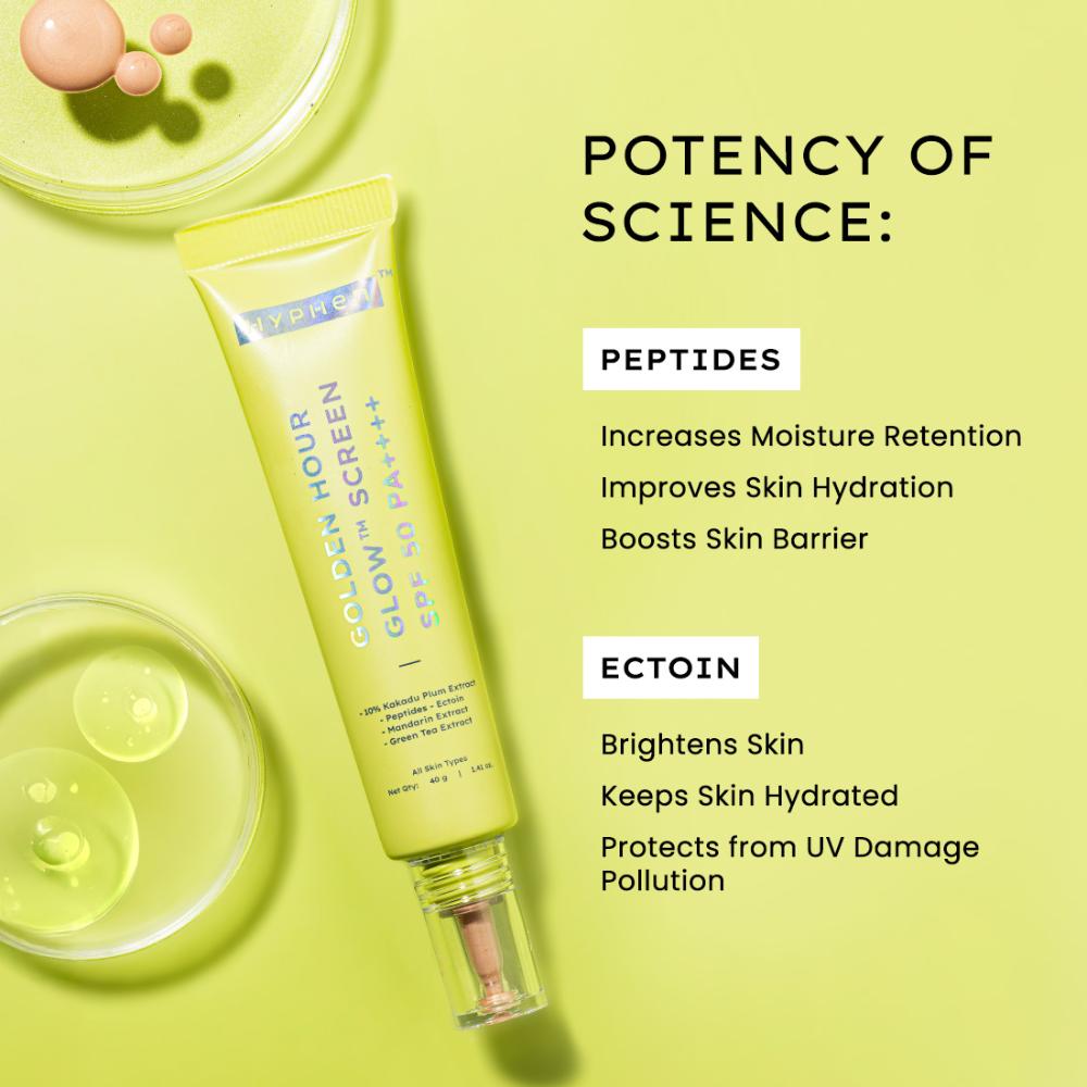Golden Hour Glow Sunscreen SPF 50 PA++++ for Dewy & Bright Skin High UVA/B Protection