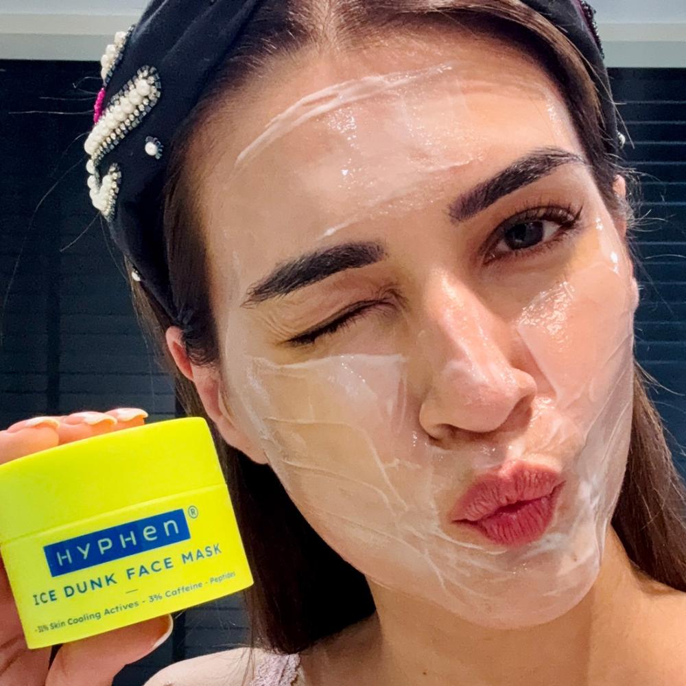 Ice Dunk Cooling Face Mask - 31% Cooling Actives, 3% Caffeine - Instant Depuff