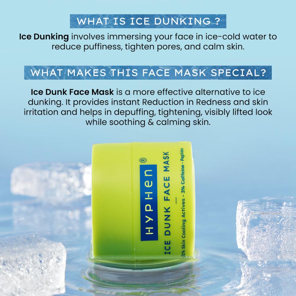 Ice Dunk Cooling Face Mask - 31% Cooling Actives, 3% Caffeine - Instant Depuff