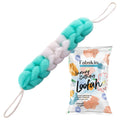 Luxury Bathing Back Scrubber Loofah Belt - Strechable 9 Knots Bath Sponge