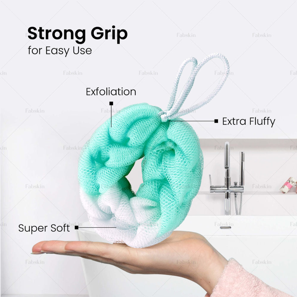 Luxury Bathing Back Scrubber Loofah Belt - Strechable 9 Knots Bath Sponge