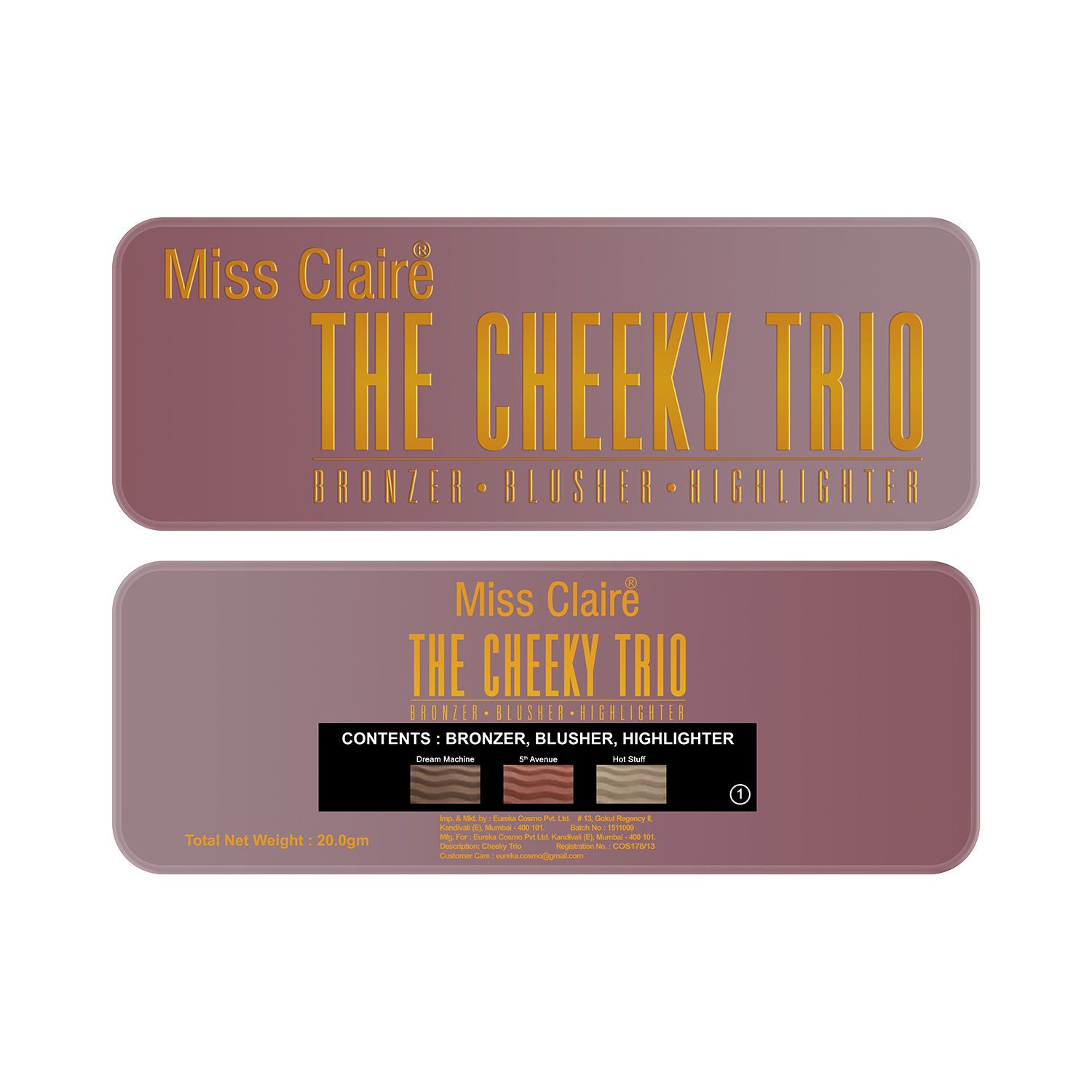 The Cheeky Trio Bronzer Blusher Highlighter - 1