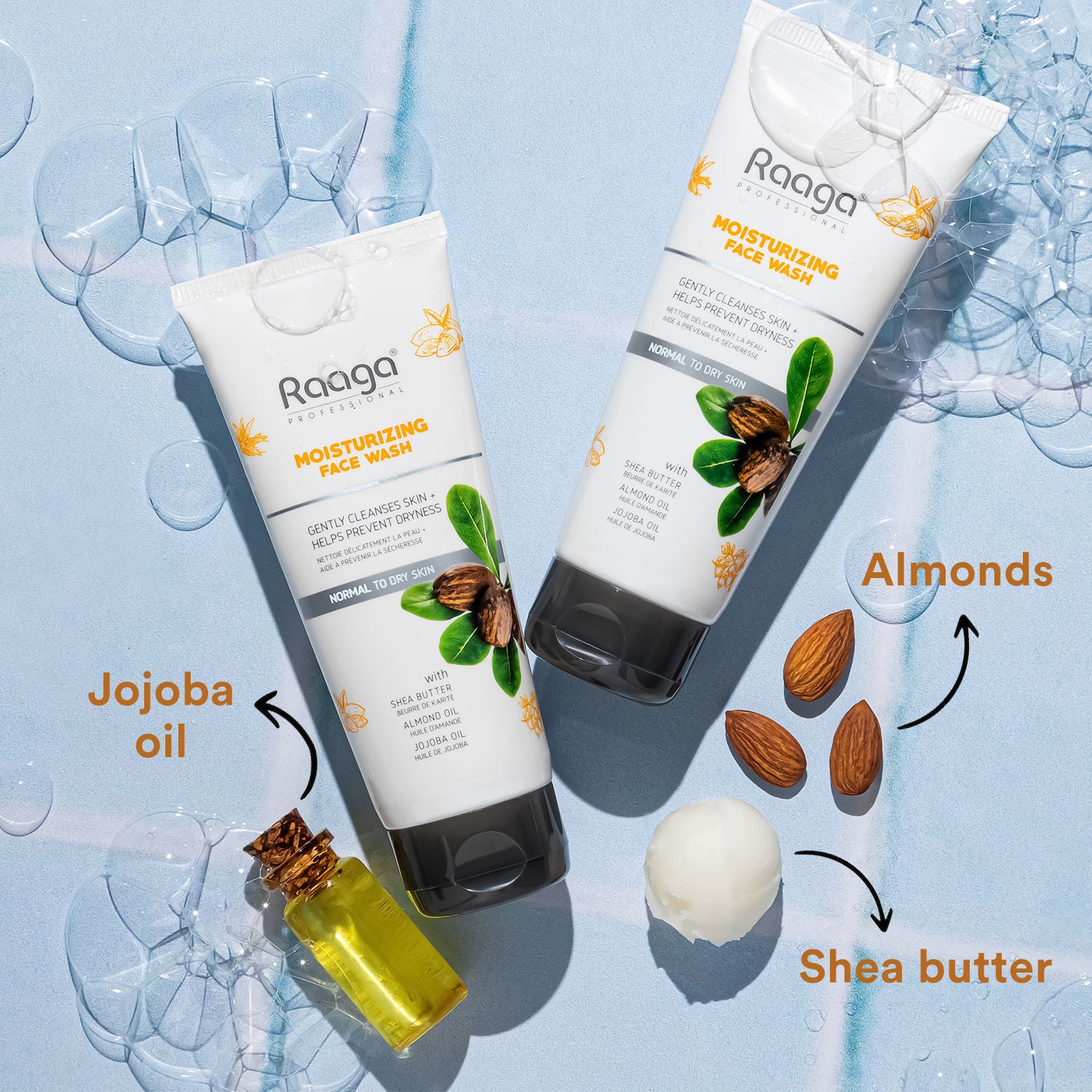 Moisturizing Face Wash With Shea Butter, Jojoba Oil And Almond Oil