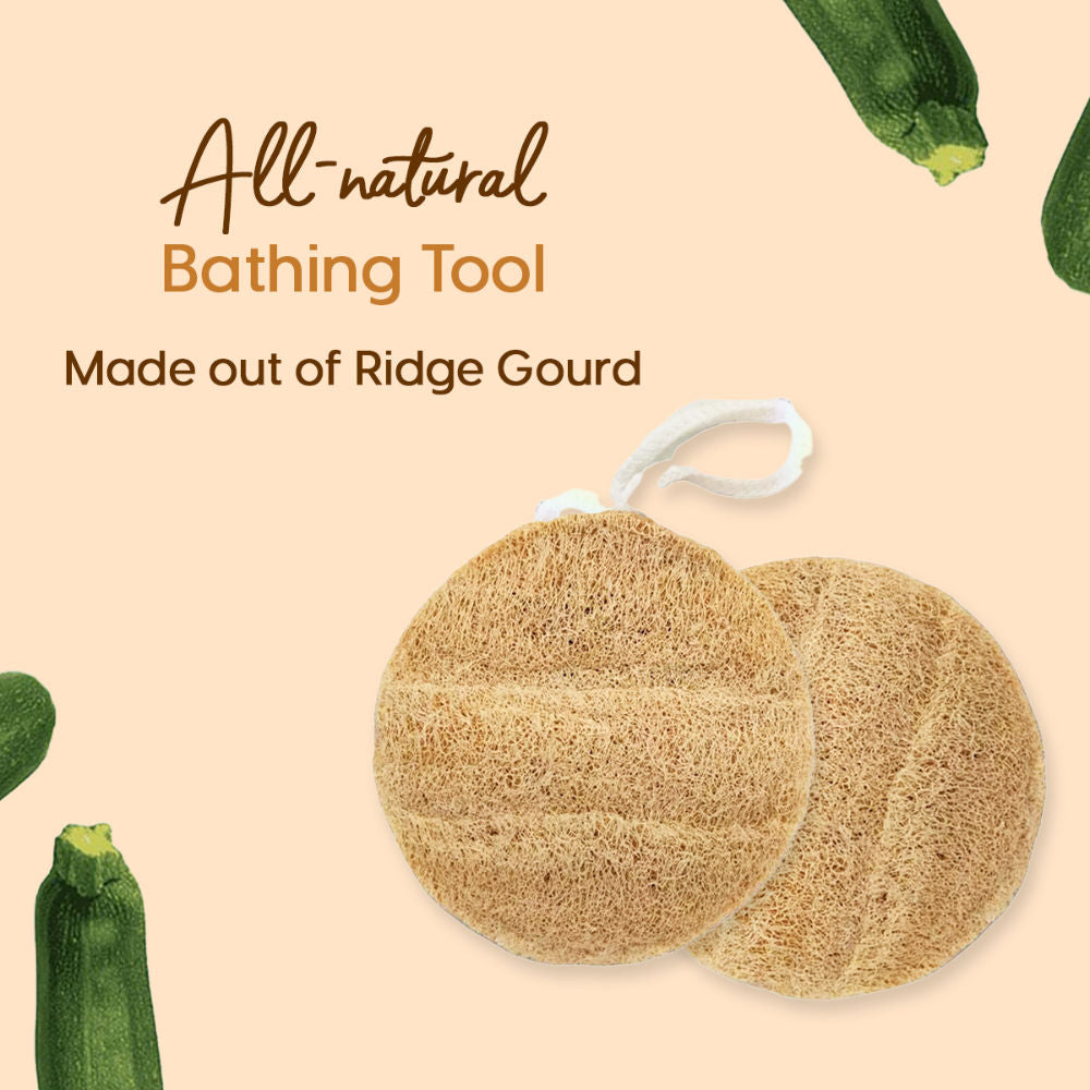 100% Natural Bath Loofah Body Scrubber Sponge Pad for Exfoliating & Dead Skin Removal