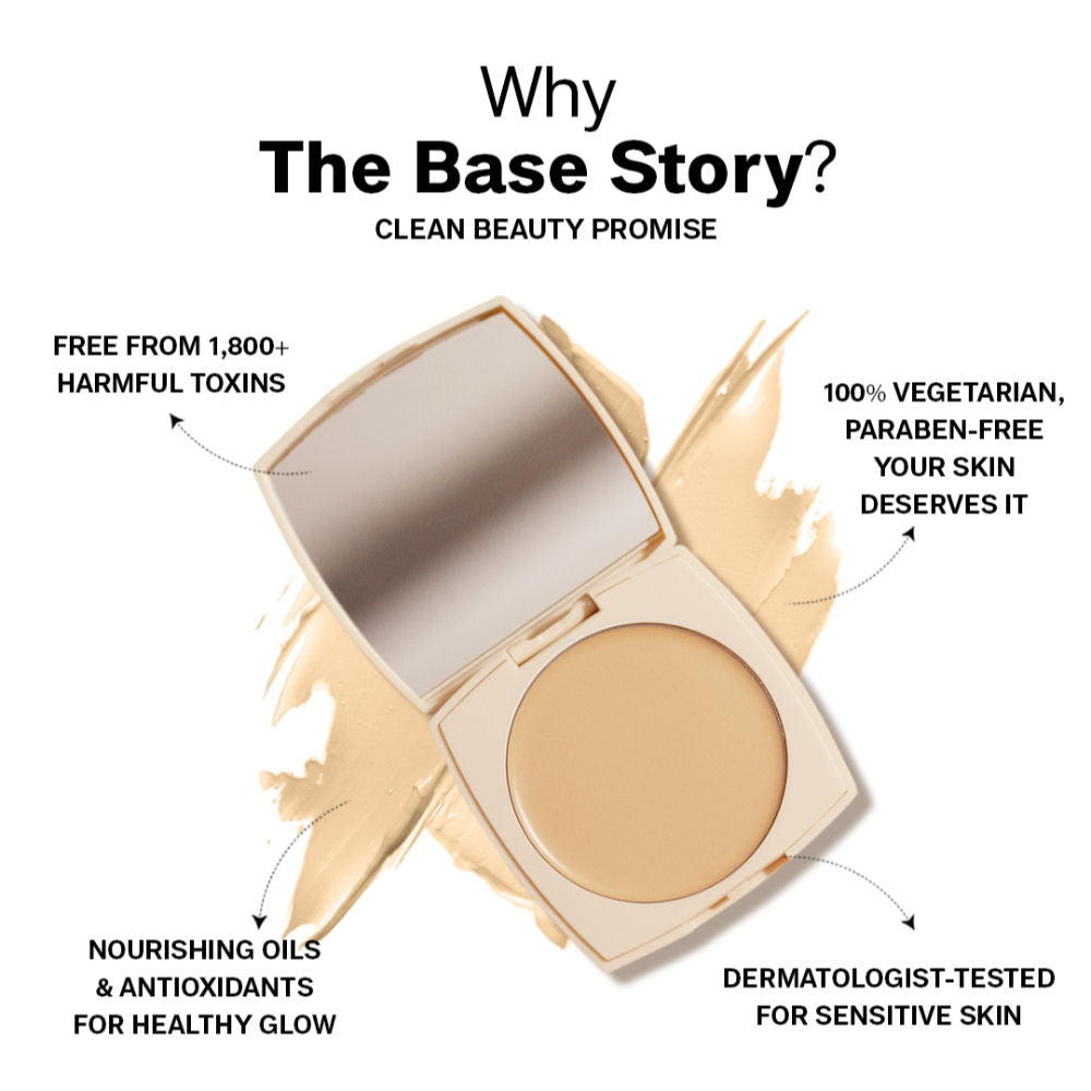The Base Story Foundation High Coverage Satin Matte Finish Lightweight Waterproof