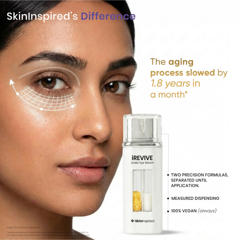 iREVIVE Dual Chamber Under Eye Serum, Brightening & De-Puffing Eye Treatment