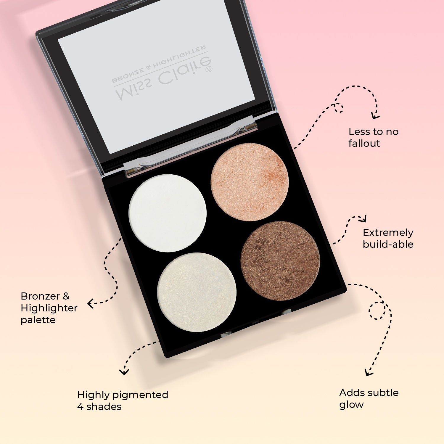 Bronze & Highlighter Makeup Studio Palette - 2