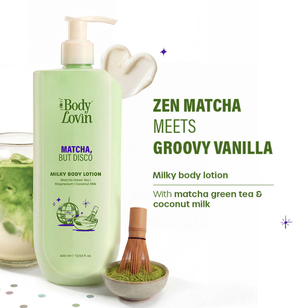 BodyLovin’ Matcha, But Disco Milky Body Lotion, Calming Smoothening, Lactonic Matcha Fragrance