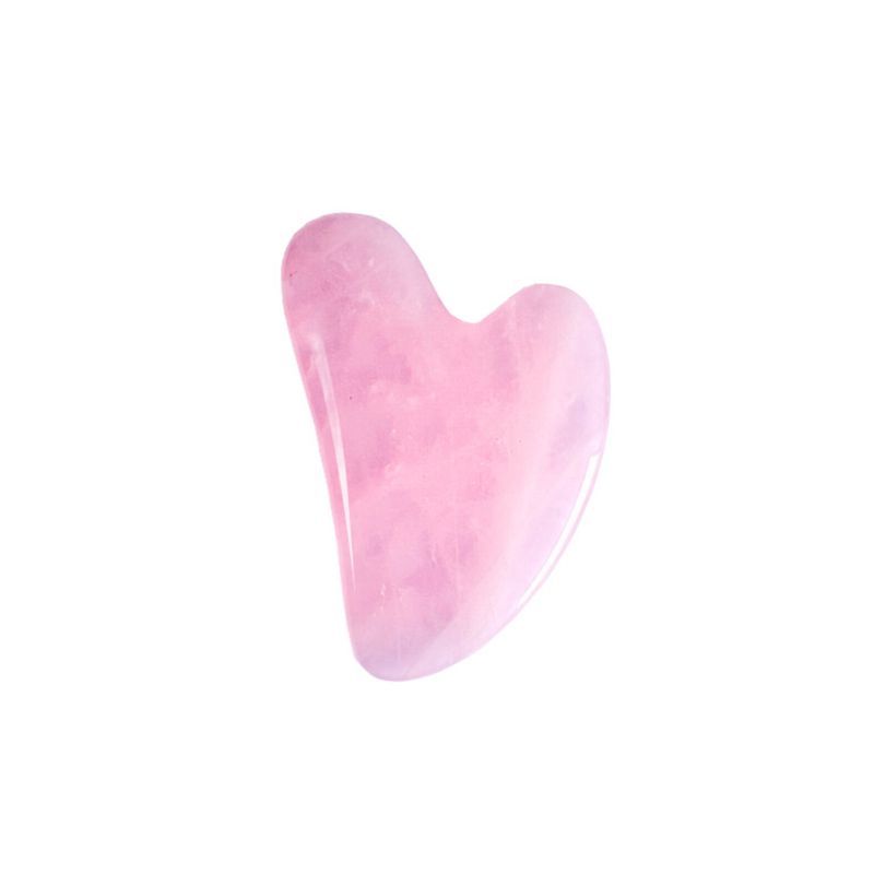 Rose Quartz Gua Sha Stone Face Massager For Face, Neck Glow & Skin Brightening