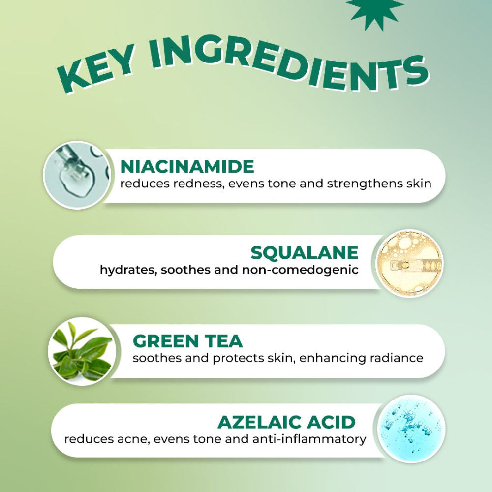 AcneXpert Oil Free Moisturizer with Niacinamide & Green Tea for Oily & Acne Prone Skin