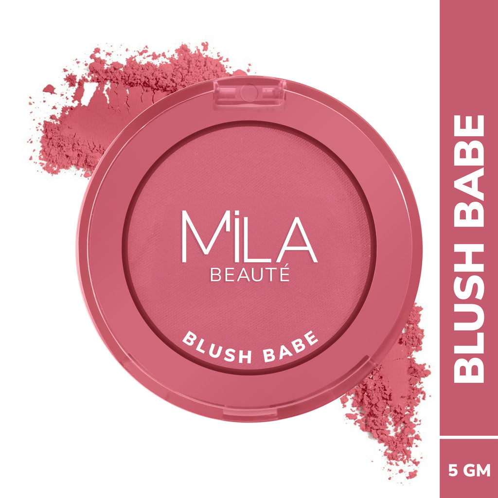 Matte Finish Blush Babe Powder Blush With Rosehip Oil - Berry Punch