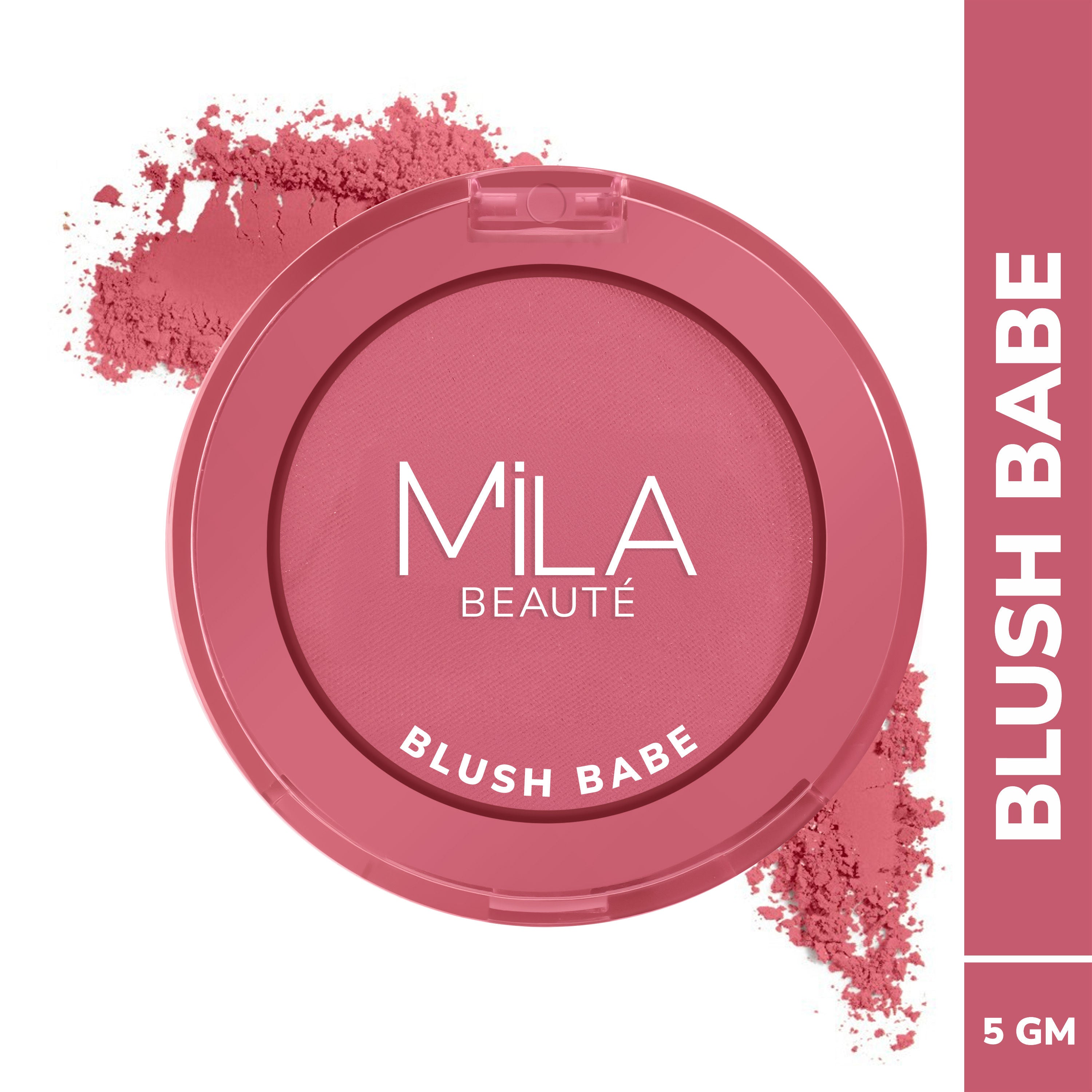 Matte Finish Blush Babe Powder Blush With Rosehip Oil - Berry Punch