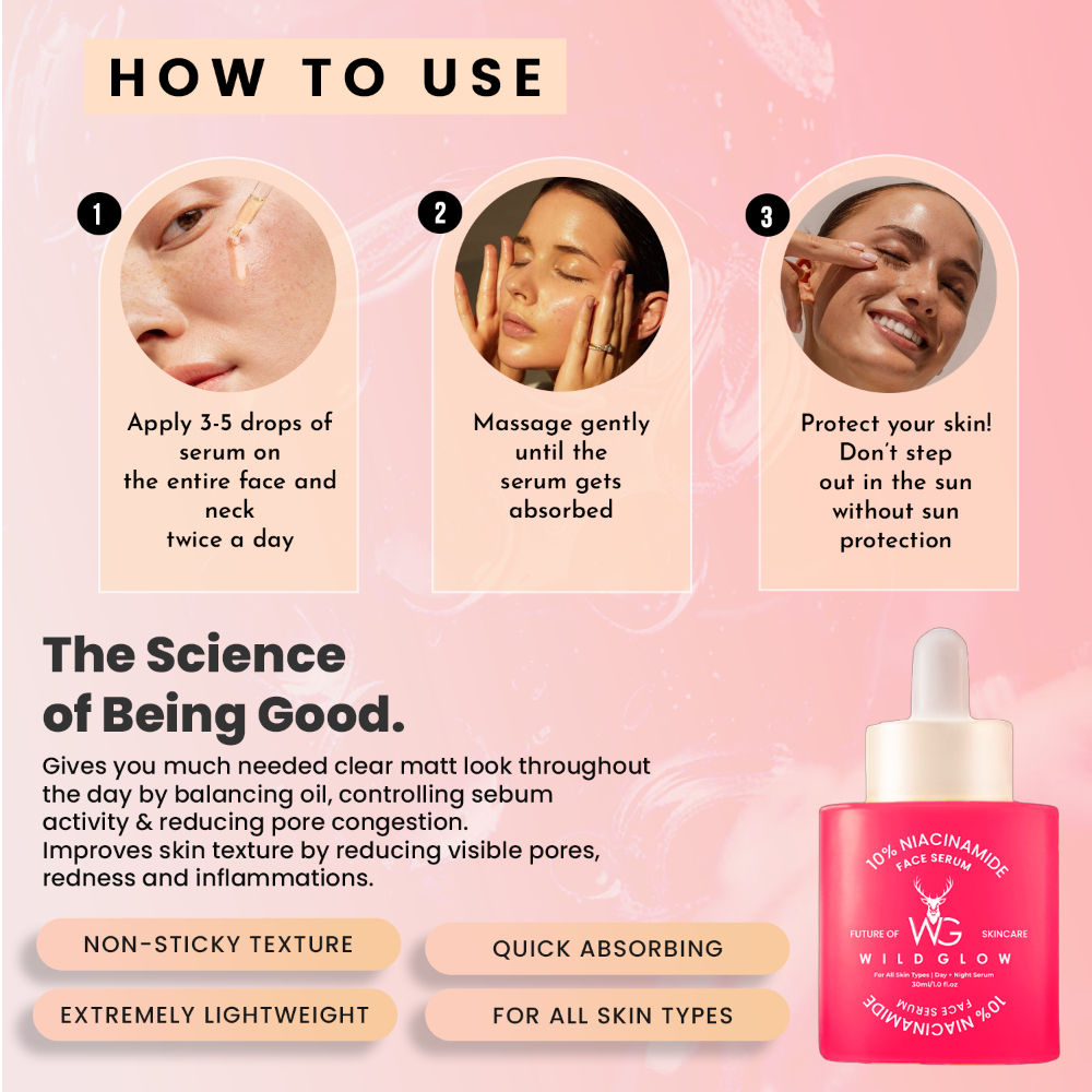 10% Niacinamide Face Serum for Pore Minimizing & Even Skin Tone
