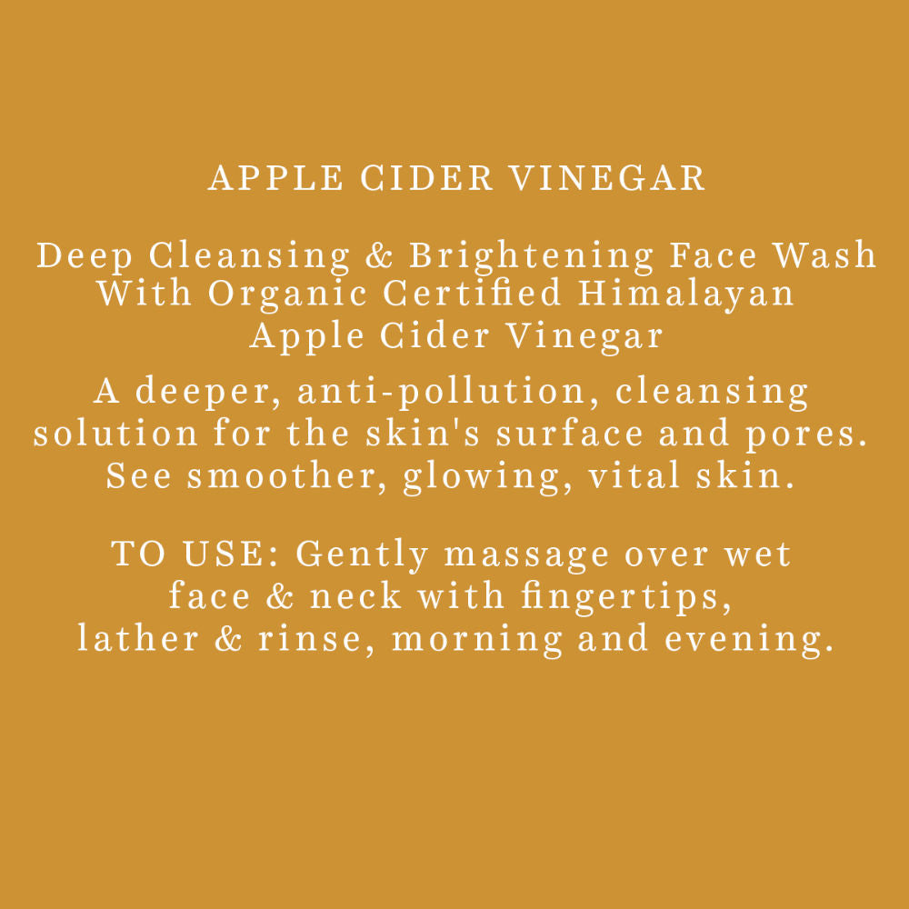 Apple Cider Vinegar Deep Cleansing & Brightening Face Wash
