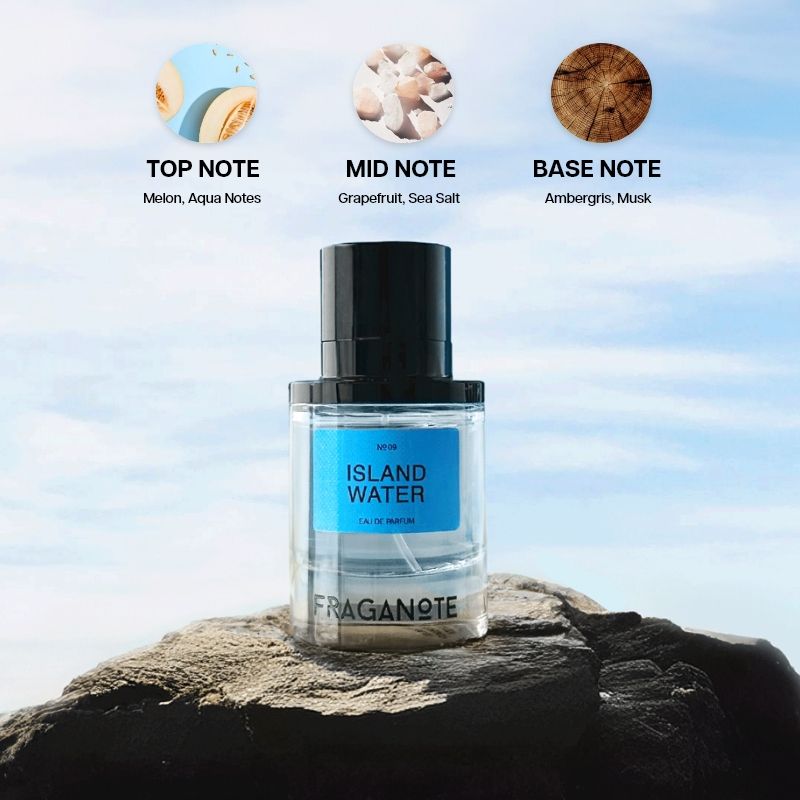 Island Water EDP Premium Long Lasting Fresh Aqua Perfume for Men, Oceanic Scent