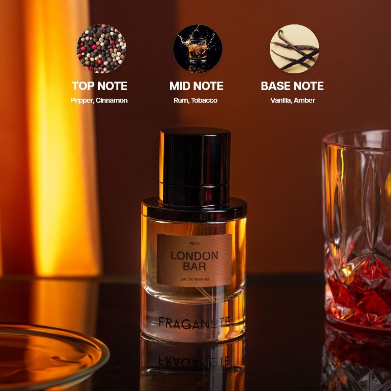 London Bar EDP Premium Long Lasting Perfume for Men, Smoky, Spicy & Boozy Scent