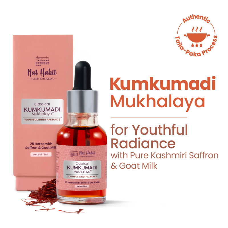 Kumkumadi Youth Revitalising Facial Oil, For Uneven Skin & Dark Spot Removal - 15ml
