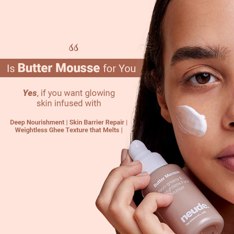 Non-Greasy Weightless Face Moistuirizer for Dry Skin - Butter Mousse
