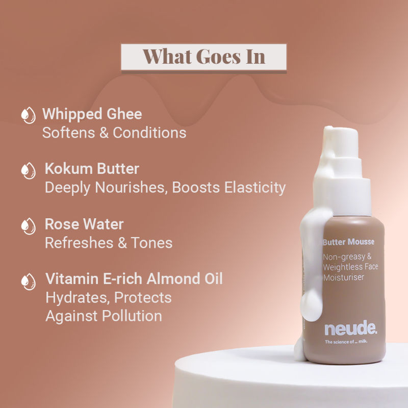 Non-Greasy Weightless Face Moistuirizer for Dry Skin - Butter Mousse