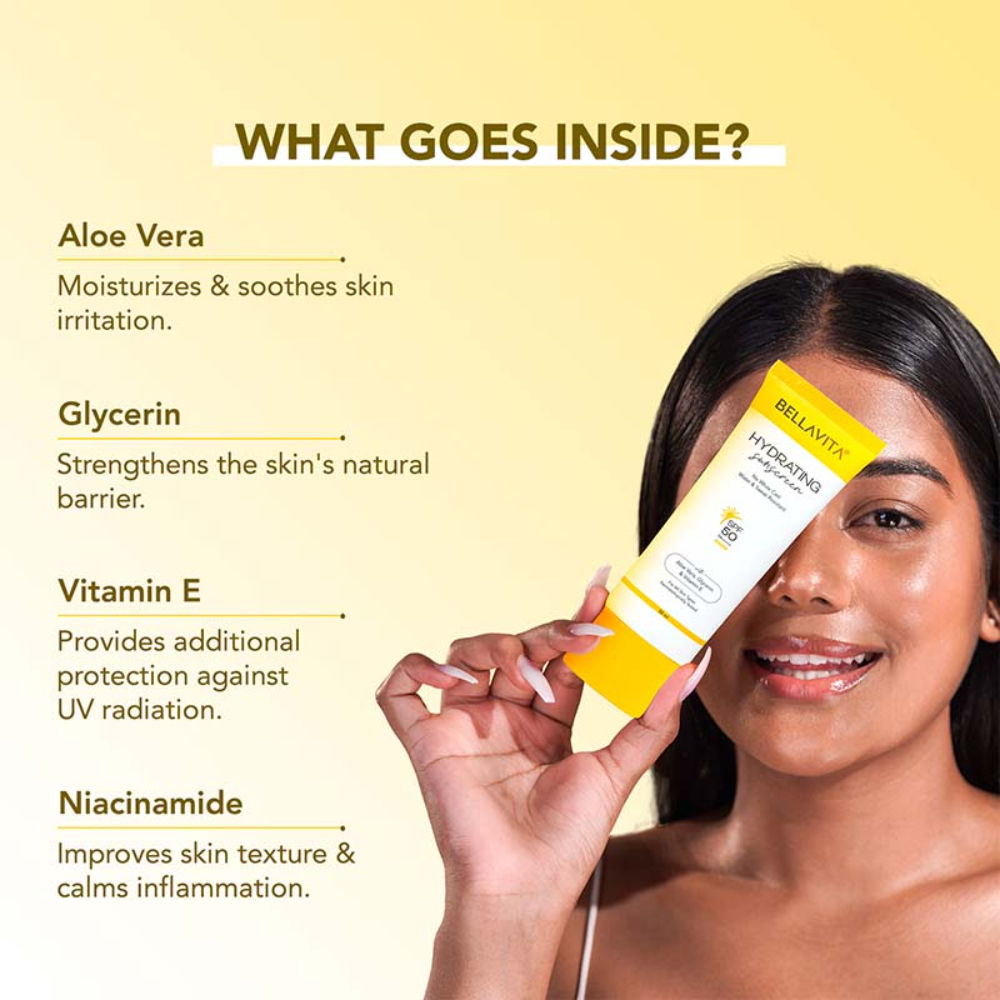 Bella Vita Water based Hydrating SPF 50 PA+++ UV Protection Sun Block Sunscreen 50ML